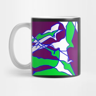 Purple, green and white Mug